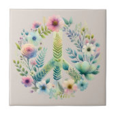 Schöner 70er Retro Peace Sign Fliese (Vorderseite)