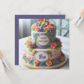 SCHÖNER 75. GEBURTSTAG KARTE (Vorderseite/Rückseite Beispiel)