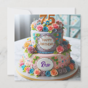 SCHÖNER 75. GEBURTSTAG KARTE