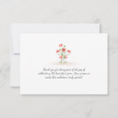 Schöner 90. Geburtstag – Wildflower-Design Dankeskarte (Rückseite)