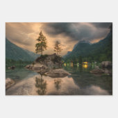 Schöner Abend Bergsee Foto Geschenkpapier Set (Vorderseite 2)