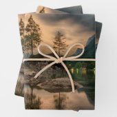 Schöner Abend Bergsee Foto Geschenkpapier Set (Beispiel)