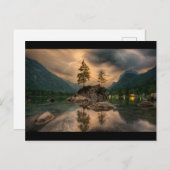 Schöner Abend Bergsee Foto Postkarte (Vorne/Hinten)