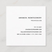 Schöner Abend Bergsee Foto Quadratische Visitenkarte (Rückseite)