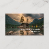 Schöner Abend Bergsee Foto Visitenkarte (Vorderseite)