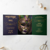 Schöner Abend Masquerade Ball Einladung (Innenseite)