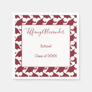 Schöner Abschluss aus Weiß und Burgund Serviette