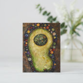 schöner abstrakter Avocado Postkarte (Stehend Vorderseite)