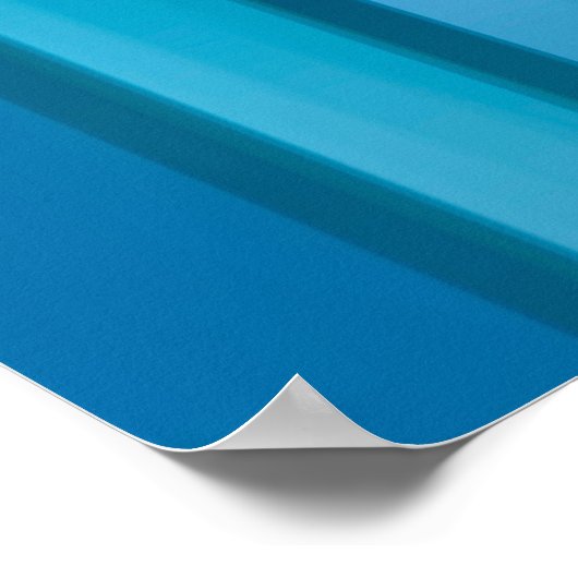 Schöner, abstrakter, blauer Hintergrund mit l Poster (Ecke)