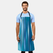 Schöner, abstrakter, blauer Hintergrund mit l Schürze (Getragen)