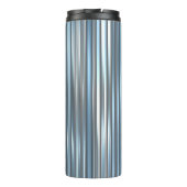 Schöner, abstrakter, blauer Hintergrund mit l Thermosbecher (Rückseite)