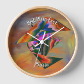 Schöner Abstrakter Marmor flüssig Uhr (Vorderseite)