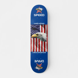 Schöner Adler, die amerikanische Flagge, Patriotik Skateboard