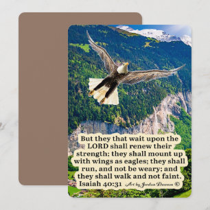 Schöner Adler Schrift Jesaja 40,31 Feiertagskarte