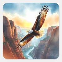 Schöner Adler über Canyon
