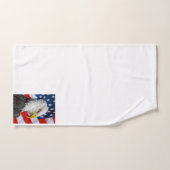 Schöner Adlerkopf und eine amerikanische Flagge 1 Badhandtuch Set (Handtuch)