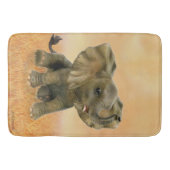Schöner afrikanischer Baby-Elefant Badematte (Vorderseite)