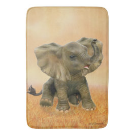 Schöner afrikanischer Baby-Elefant Badematte