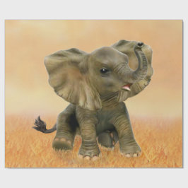 Schöner afrikanischer Baby-Elefant Geschenkpapier