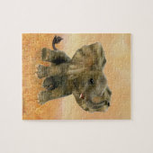 Schöner afrikanischer Baby-Elefant Puzzle (Horizontal)