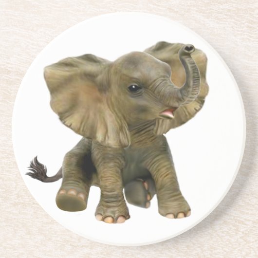 Schöner afrikanischer Baby-Elefant Untersetzer (Vorne)