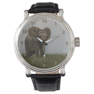 Schöner afrikanischer Bush-Elephant Armbanduhr