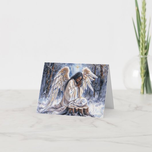 Schöner Afrikanischer Weihnachtsgel Karte (Vorderseite)