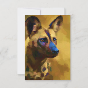 Schöner afrikanischer Wildhund Dankeskarte