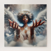 Schöner afroamerikanischer Angel Ethereal Puzzle (Vertikal)