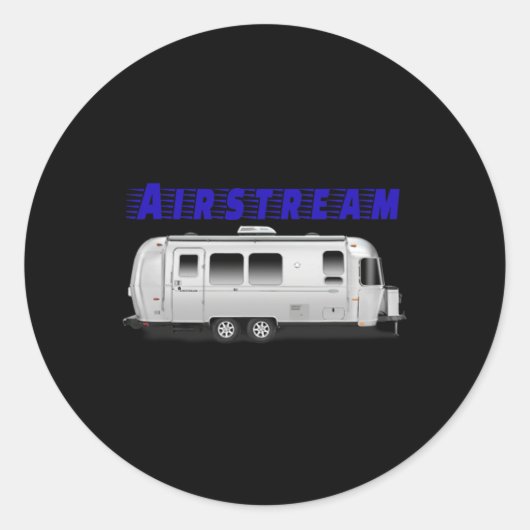 Schöner Airstream Runder Aufkleber (Vorderseite)
