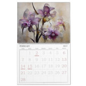 Schöner Akryllischer Blume Abstrakter Kalender (Feb 2027)