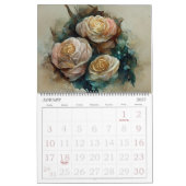 Schöner Akryllischer Blume Abstrakter Kalender (Jan 2027)