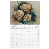 Schöner Akryllischer Blume Abstrakter Kalender (Jan 2026)