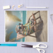 Schöner Alfredo an der Côte d'Azur, Beachy Armadil Seidenpapier (Handwerk)