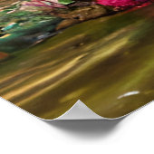 Schöner alter aquamariner Combi-Van mit bunter Blu Poster (Ecke)