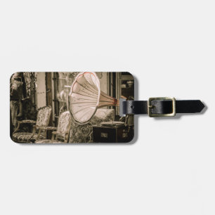 Schöner alter Stil Antique Phonograph Gepäckanhänger