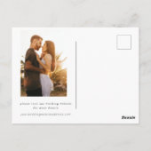 Schöner Ampersand Modernes Foto Save the Date Postkarte (Rückseite)