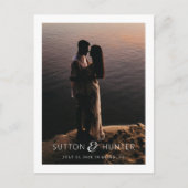 Schöner Ampersand Modernes Foto Save the Date Postkarte (Vorderseite)