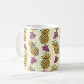 Schöner Ananas- und Erdbeerausschnitt Kaffeetasse (Vorderseite Links)
