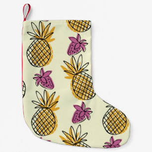 Schöner Ananas- und Erdbeerausschnitt Kleiner Weihnachtsstrumpf