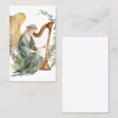 Schöner Angel Wild Harfe Wasserfarbe Visitenkarte (Vorne/Hinten)