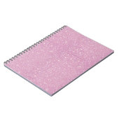 Schöner, angesagter, weicher lila Glitzer-Shirt Notizblock (Linke Seite)