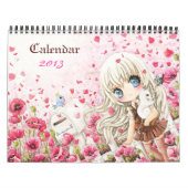 Schöner Anime chibi Mädchen Kalender 2013 (Titelbild)