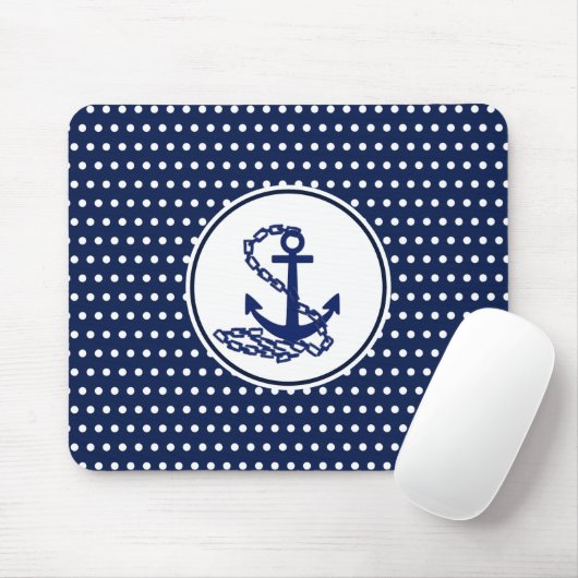 Schöner Ankerstil, blau-weiß und maritim Mousepad (Mit Mouse)