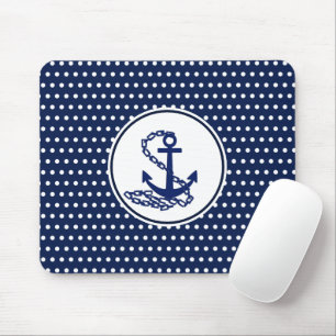 Schöner Ankerstil, blau-weißer Meeresstil Mousepad