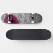 Schöner antiker, rosa Rose Spritzer Skateboard (Horizontal)