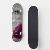 Schöner antiker, rosa Rose Spritzer Skateboard (Vorderseite)