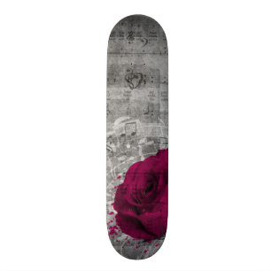 Schöner antiker, rosa Rose Spritzer Skateboard