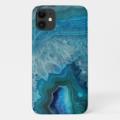 Schöner Aquamariner Blauer Agate Stone Case-Mate iPhone Hülle (Rückseite)