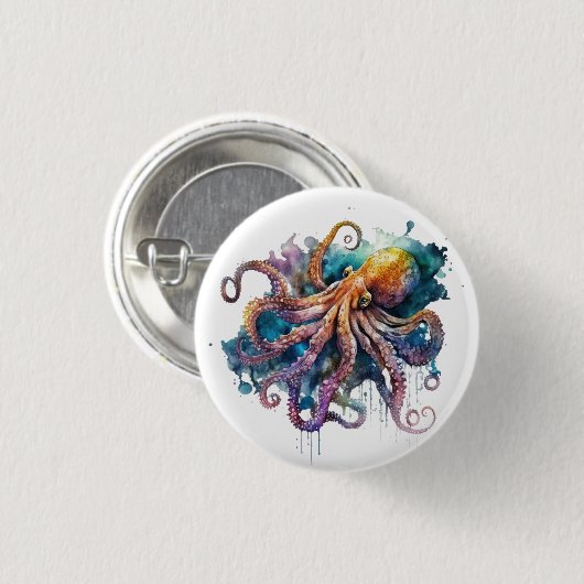 Schöner Aquareller Button (Vorne & Hinten)